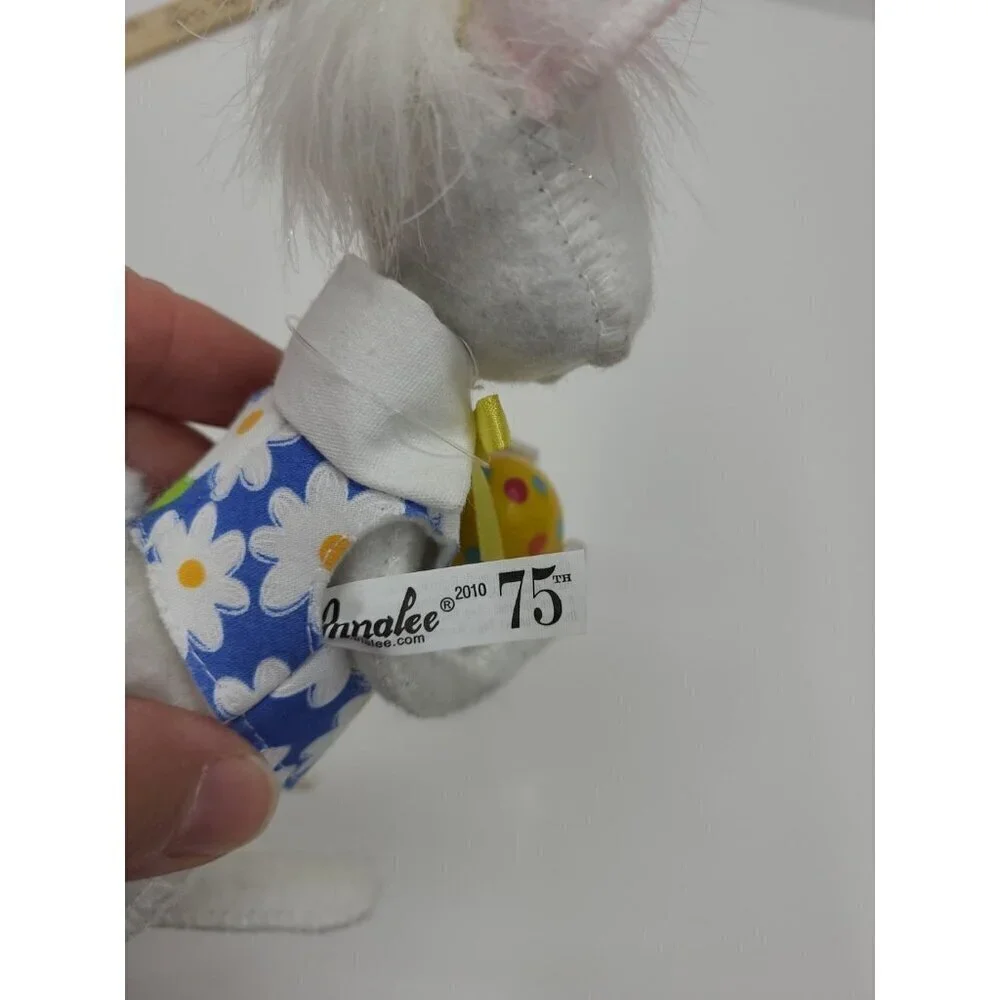Annalee 6in Easter Boy Bunny Holding Easter Egg New with Tags 200810 Blue Vest